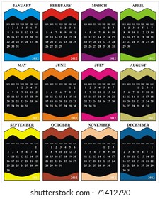 VECTOR - Calendar Design 2012