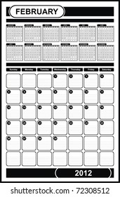 VECTOR - Calendar Design 2012 - February