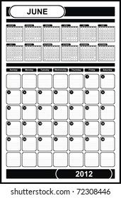 VECTOR - Calendar Design 2012 - June