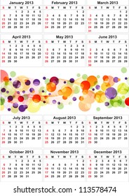 VECTOR - Calendar Design 2013