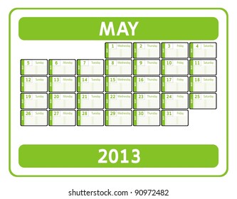 VECTOR - Calendar Design 2013 - May