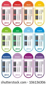 VECTOR - Calendar Design 2014