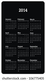 VECTOR - Calendar Design 2014