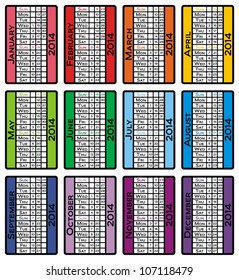VECTOR - Calendar Design 2014