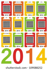 VECTOR - Calendar Design 2014