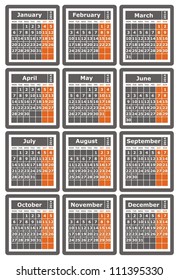 VECTOR - Calendar Design 2014