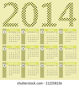 VECTOR - Calendar Design 2014