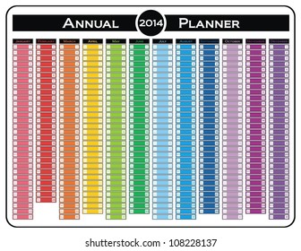 VECTOR - Calendar Design 2014 (Annual Planner)