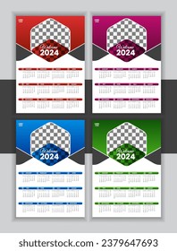 Vector Calendar Design 2024 For Your Wall Calendar Template 