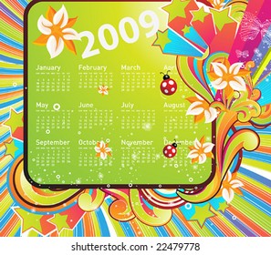 Vector calendar for design.