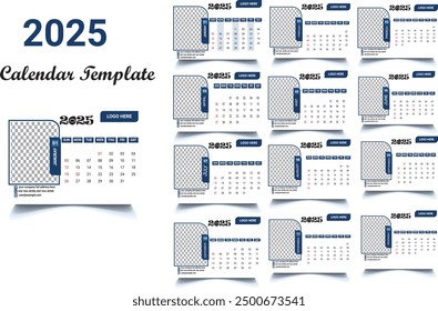 Vector Calendar Design Template 2025 