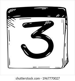 Calendario vectorial en estilo doodle. Calendario espiral.