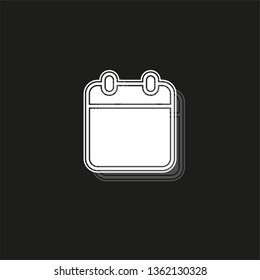 vector calendar event reminder, web year calendar illustration - date sign symbol