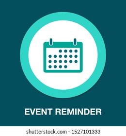 vector calendar event reminder, web year calendar illustration - date sign symbol