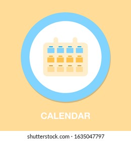 vector calendar event reminder, web year calendar illustration - date sign symbol