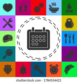 recordatorio de evento de calendario vectorial, ilustración de calendario de año web - icono de símbolo de signo de fecha. Pictograma plano - icono sencillo