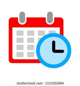 vector calendar events illustration - schedule meeting time reminder sign symbol