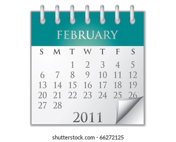 Vector Calendar February 2011