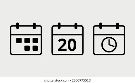 Vector calendar flat icon. Black leaked isolated illustration for graphic and web design. Day 20.