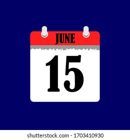 Vector calendar of flat icons design June