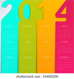 Vector calendar grid template