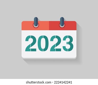Vector calendar icon 2023, Vector Happy New year 