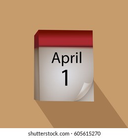 Vector calendar icon April