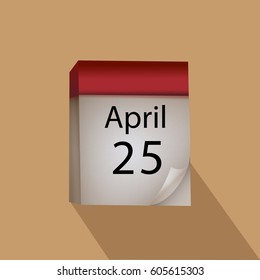 Vector calendar icon April