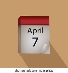 Vector calendar icon April