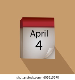 Vector calendar icon April