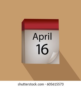 Vector calendar icon April