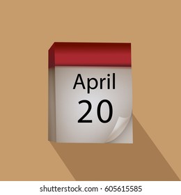 Vector calendar icon April