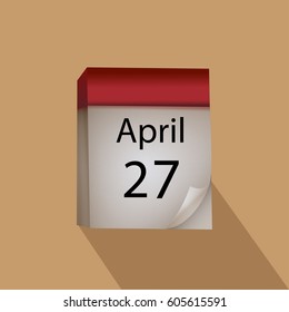 Vector calendar icon April