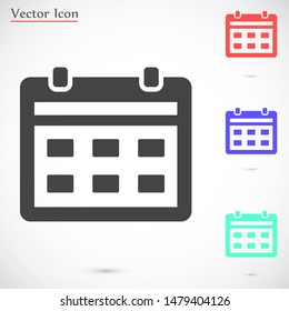 Vector calendar icon. The icon of calendar to calculate days. calendar for wall icon. online calendar icon.