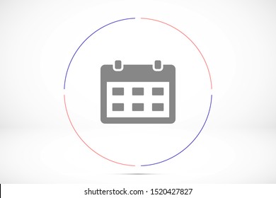 Vector calendar icon. The icon of calendar to calculate days. calendar for walls icon. the calendar for the house. online icon.