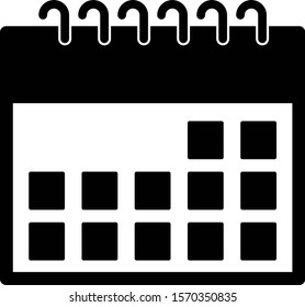 Vector calendar icon. The icon of calendar to calculate days. calendar for walls icon. the calendar for the house. online icon.