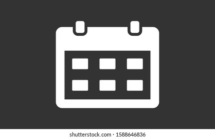 Vector calendar icon. The icon of calendar to calculate days. calendar for walls icon. the calendar for the house. online icon.