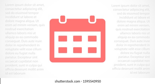 Vector calendar icon. The icon of calendar to calculate days. calendar for walls icon. the calendar for the house. online icon.
