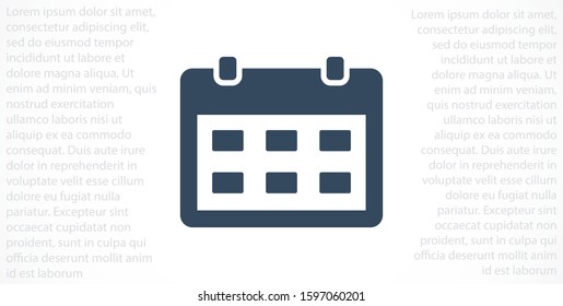 Vector calendar icon. The icon of calendar to calculate days. calendar for walls icon. the calendar for the house. online icon.