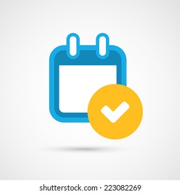 Vector Calendar Icon - check mark