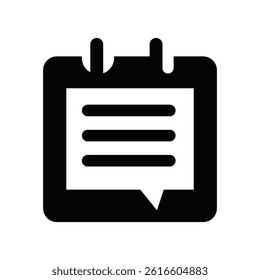 Vector calendar icon design with a clipboard symbol illustrates a business concept