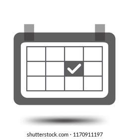 Vector Calendar icon in flat style on white background