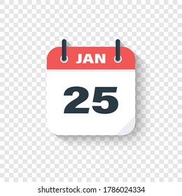 Vector calendar icon. Flat style calendar. Vector illustration