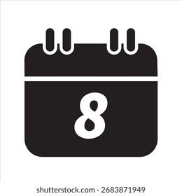 Icono de calendario de Vector arte de dibujo a mano