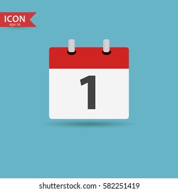 Vector calendar icon. Vector, illustration, eps10.