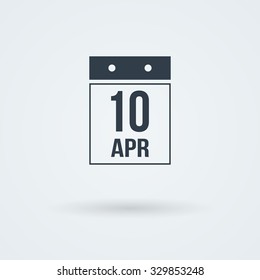 Vector calendar icon. Illustration. Simple flat design style. Logo. Pictogram. Button.
