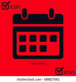 Vector calendar icon. Important dates sign. Flat design style.