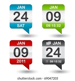 Vector calendar icon on white background