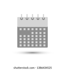 Vector calendar icon. Schedule symbol. For web, design, advertising banner.