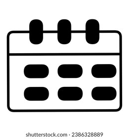 Icono de Calendario del vector. Programar, ilustración de símbolo, icono de fecha